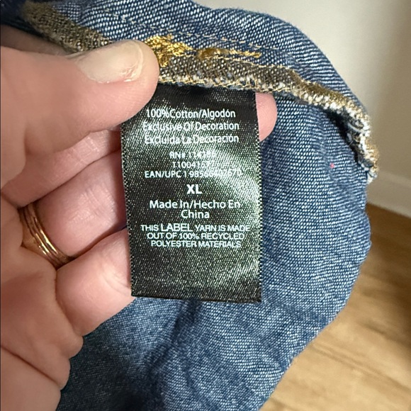 Frye Dark Blue Denim Jacket Dress - Picture 3 of 5
